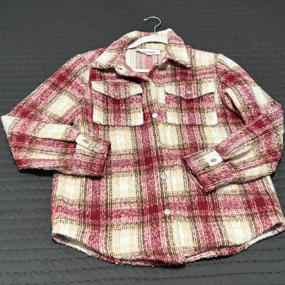 BB Dakota Red and Cream Plaid Button Down Shirt - Picture 1 of 2